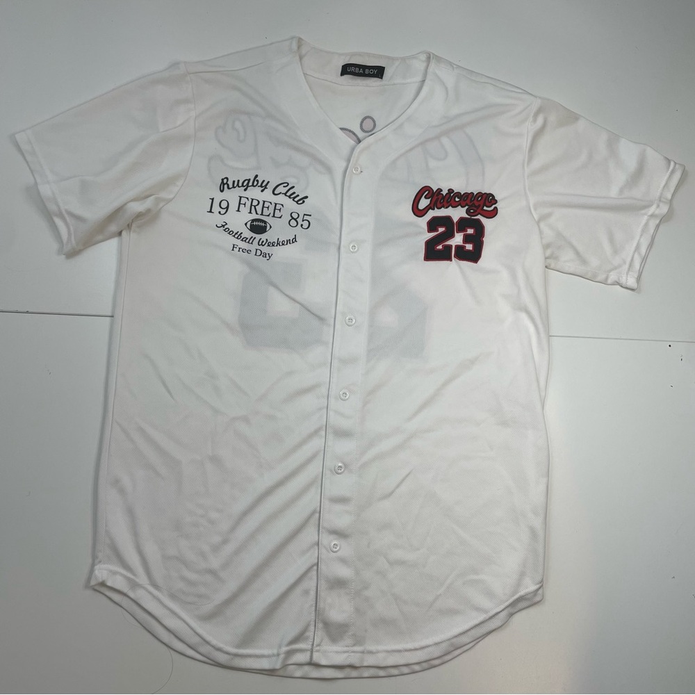 Chicago Bulls 23 Urba Boy Jersey Rugby Club Football Weekend Free Day sz L